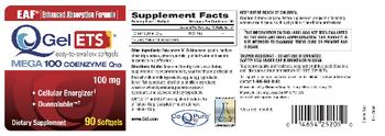Tishcon Corp. Q-Gel ETS Mega 100 Coenzyme Q10 100 mg - supplement