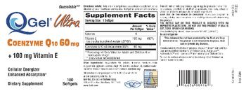 Tishcon Corp. Q-Gel Ultra Coenzyme Q10 60 mg + 100 mg Vitamin E - supplement