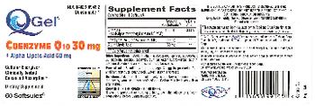 Tishcon Corp. QGel Coenzyme Q10 30 mg + Alpha Lipoic Acid 50 mg - supplement