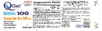 Tishcon Corp. QGel Mega 100 Coenzyme Q10 100 mg - supplement