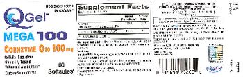 Tishcon Corp. QGel Mega 100 Coenzyme Q10 100 mg - supplement