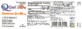 Tishcon Corp. QGel Ultra Coenzyme Q10 60 mg + 150 IU Vitamin E - supplement