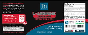 TN Trusted Nutrients L-Arginine 1000 mg - supplement
