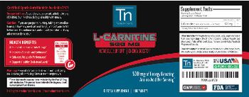 TN Trusted Nutrients L-Carnitine 500 mg - supplement