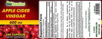 Tnvitamins Apple Cider Vinegar 600 mg - supplement