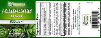Tnvitamins Artichoke Leaves 520 mg - supplement