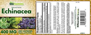 Tnvitamins Echinacea 400 mg - herbal supplement
