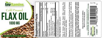 Tnvitamins Flax Oil 1000 mg - supplement