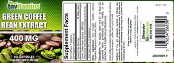 Tnvitamins Green Coffee Bean Extract 400 mg - supplement