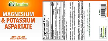 Tnvitamins Magnesium & Potassium Aspartate - supplement