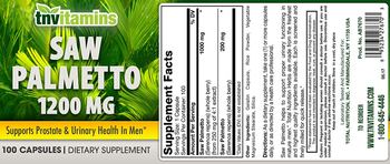Tnvitamins Saw Palmetto 1200 mg - supplement