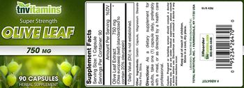 Tnvitamins Super Strength Olive Leaf 750 mg - herbal supplement