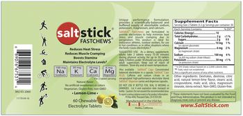 Toker Engineering SaltStick Fastchews Lemon-Lime - 