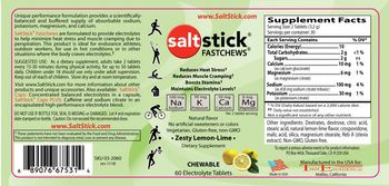Toker Engineering SaltStick Fastchews Zesty Lemon-Lime - supplement
