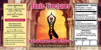 Tonic Tinctures Ashwagandha Cherry - supplement