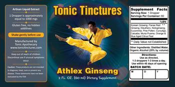 Tonic Tinctures Athlex Ginseng - supplement