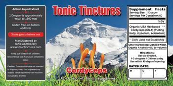 Tonic Tinctures Cordyceps - supplement