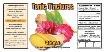 Tonic Tinctures Ginger - supplement