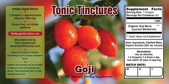 Tonic Tinctures Goji - supplement
