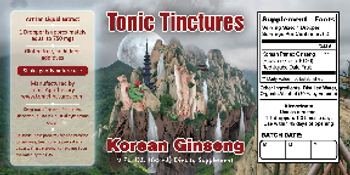 Tonic Tinctures Korean Ginseng - supplement