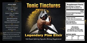 Tonic Tinctures Legendary Pine Elixir 500 mg - supplement