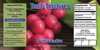 Tonic Tinctures Schisandra - supplement