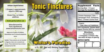 Tonic Tinctures Winter's Paradise - supplement