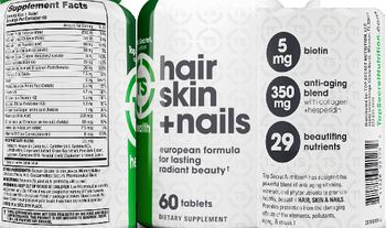 Top Secret Nutrition Health Hair Skin + Nails - supplement
