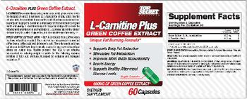 Top Secret Nutrition L-Carnitine Plus Green Coffee Extract - supplement