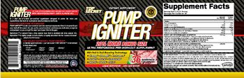 Top Secret Nutrition Pump Igniter Cherry Limeade - this product as supplement only