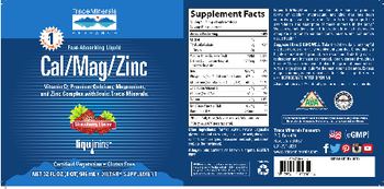 Trace Minerals Research Fast-Absorbing Liquid Cal/Mag/Zinc Strawberry Flavor - supplement