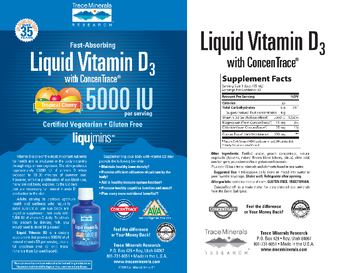 Trace Minerals Research Fast-Absorbing Liquid Vitamin D3 With ConcenTrace - 