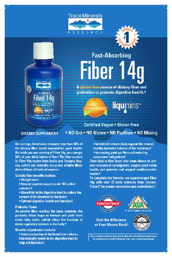 Trace Minerals Research Fiber 14g - supplement