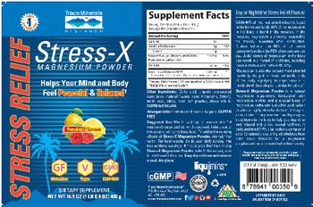Trace Minerals Research Stress-X Magnesium Powder Raspberry Lemon - supplement