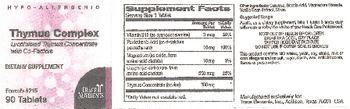 Trace Nutrients Thymus Complex - supplement