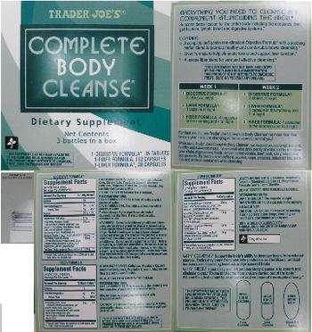 Trader Joe's Complete Body Cleanse Fiber Formula - supplement