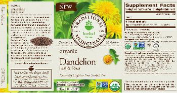 Traditional Medicinals Organic Dandelion Leaf & Root - herbal supplement