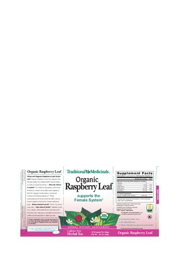 Traditional Medicinals Organic Raspberry Leaf - herbal supplement