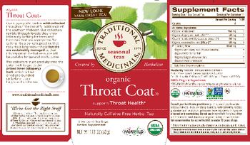 Traditional Medicinals Organic Throat Coat - herbal supplement