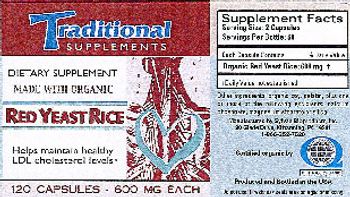 Traditional Supplements Red Yeast Rice - supplement