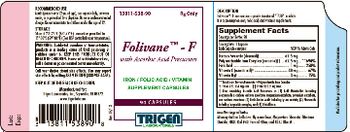 Trigen Laboratories Folivane-F - iron folic acid vitamin supplement capsules