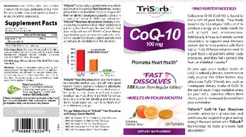 TriSorb CoQ-10 100 mg Delicious Orange Flavor - supplement