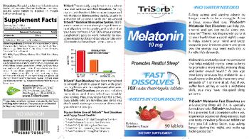 TriSorb Melatonin 10 mg Delicious Strawberry Flavor - supplement