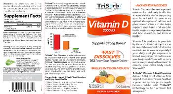 TriSorb Vitamin D 2000 IU Delicious Orange Pineapple Flavor - supplement
