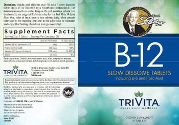 TriVita B-12 Slow Dissolve Tablets - supplement