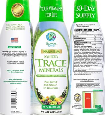Tropical Oasis Ionized Trace Minerals - supplement