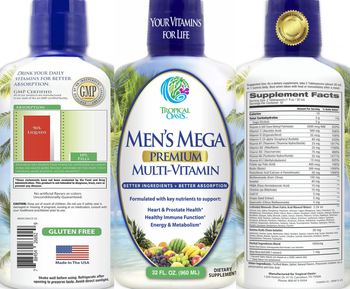 Tropical Oasis Men's Mega Multi-Vitamin - supplement
