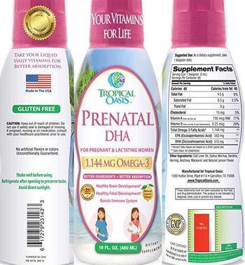 Tropical Oasis Prenatal DHA Natural Lemon Flavor - supplement