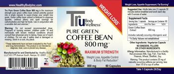 Tru Body Wellness Pure Green Coffee Bean 800 mg - supplement