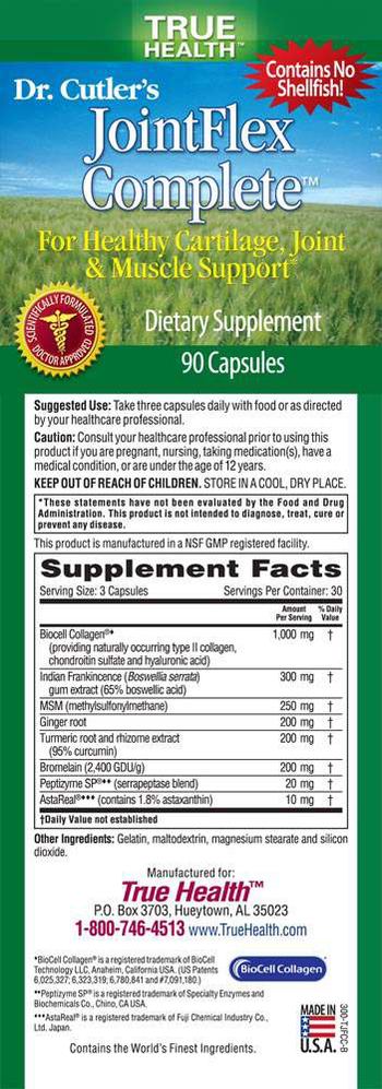 True Health Dr. Cutler's JointFlex Complete - supplement